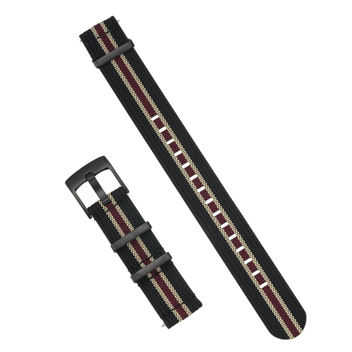 Ribbed Mako FN - Black, Tan & Red - BluShark Straps