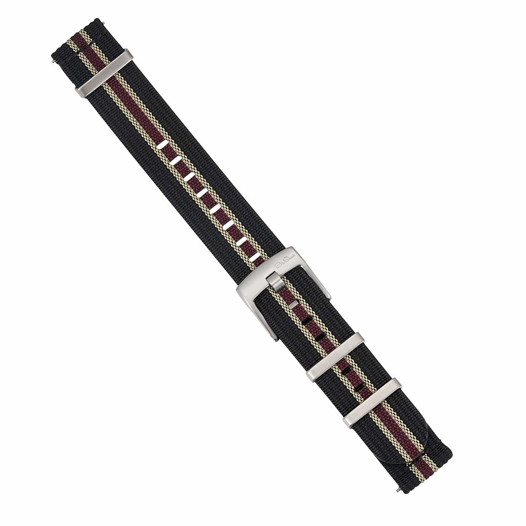 Ribbed Mako FN - Black, Tan & Red - BluShark Straps