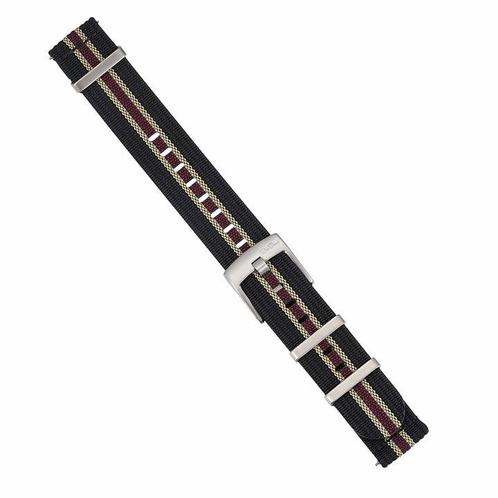 Ribbed Mako FN - Black, Tan & Red - BluShark Straps