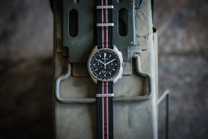 Ribbed Mako FN - Black, Tan & Red - BluShark Straps