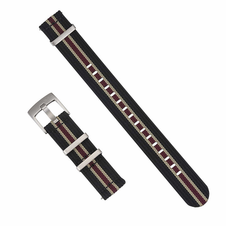 Ribbed Mako FN - Black, Tan & Red - BluShark Straps