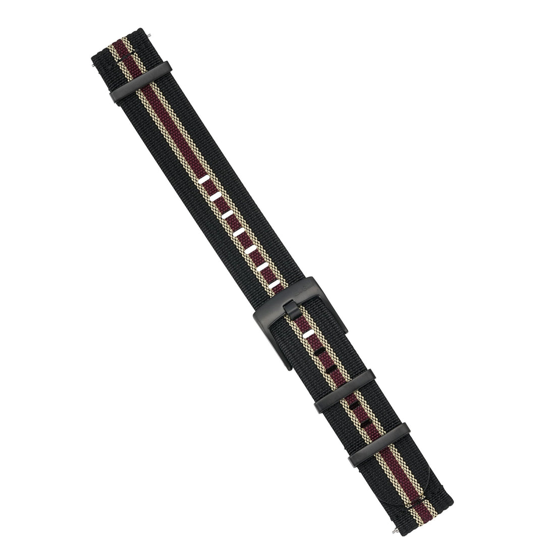 Ribbed Mako FN - Black, Tan & Red - BluShark Straps