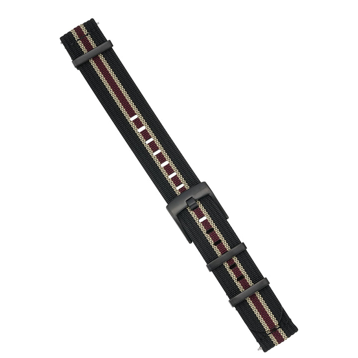 Ribbed Mako FN - Black, Tan & Red - BluShark Straps