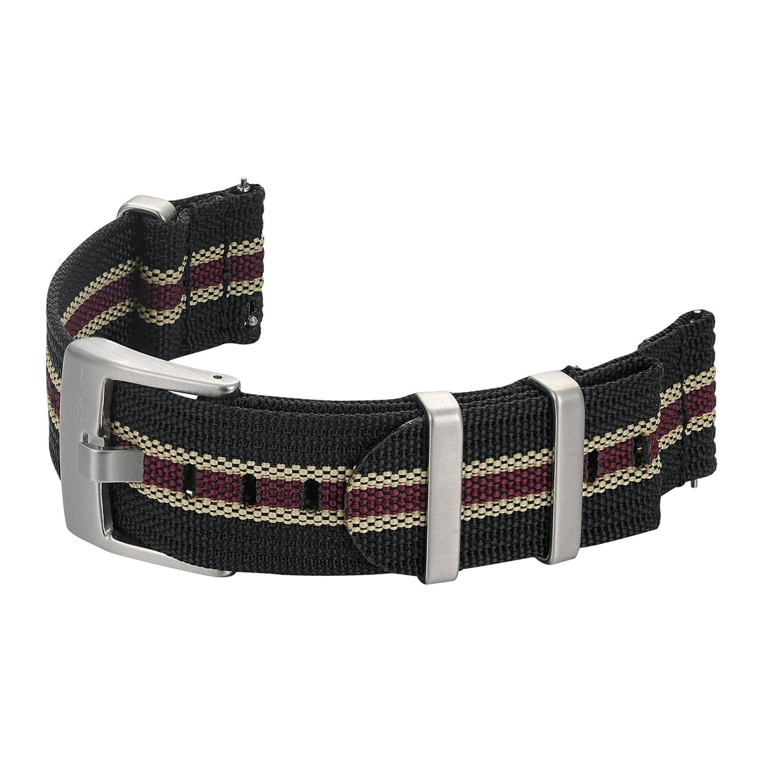 Ribbed Mako FN - Black, Tan & Red - BluShark Straps