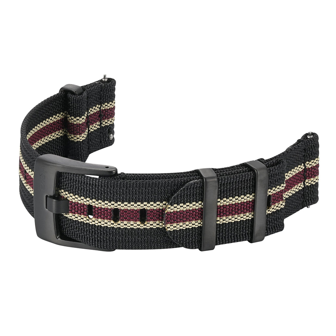 Ribbed Mako FN - Black, Tan & Red - BluShark Straps