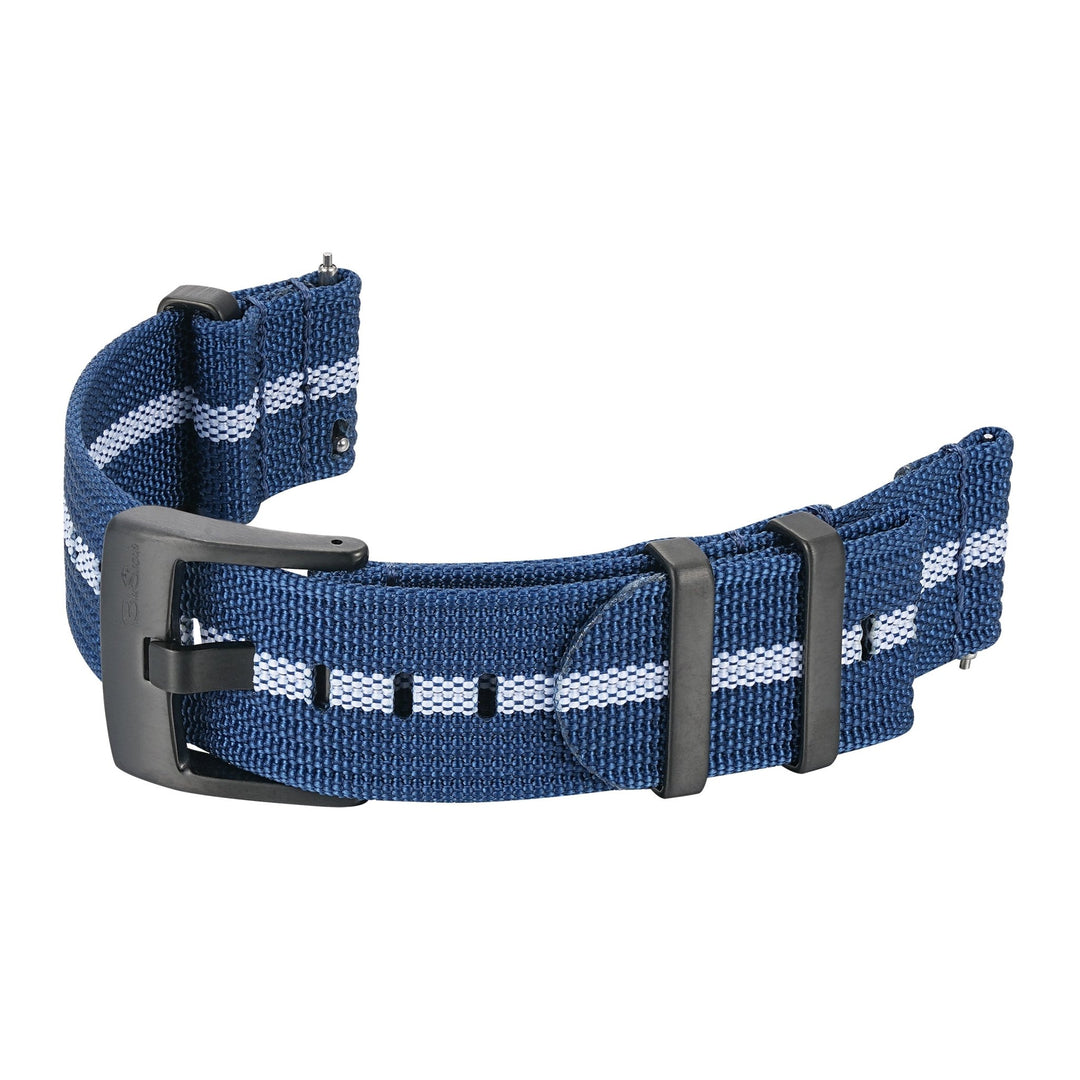 Ribbed Mako FN - Blue & White - BluShark Straps