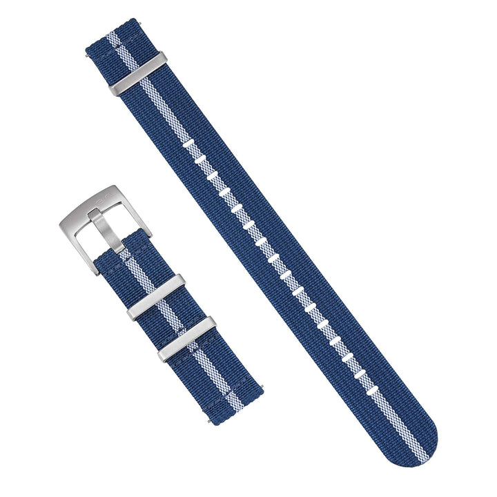 Ribbed Mako FN - Blue & White - BluShark Straps