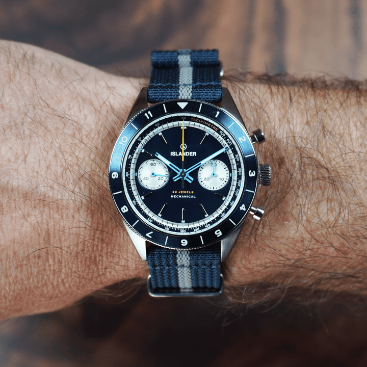 Ribbed Mako FN - Blue & White - BluShark Straps