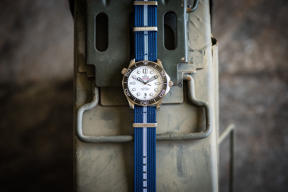 Ribbed Mako FN - Blue & White - BluShark Straps