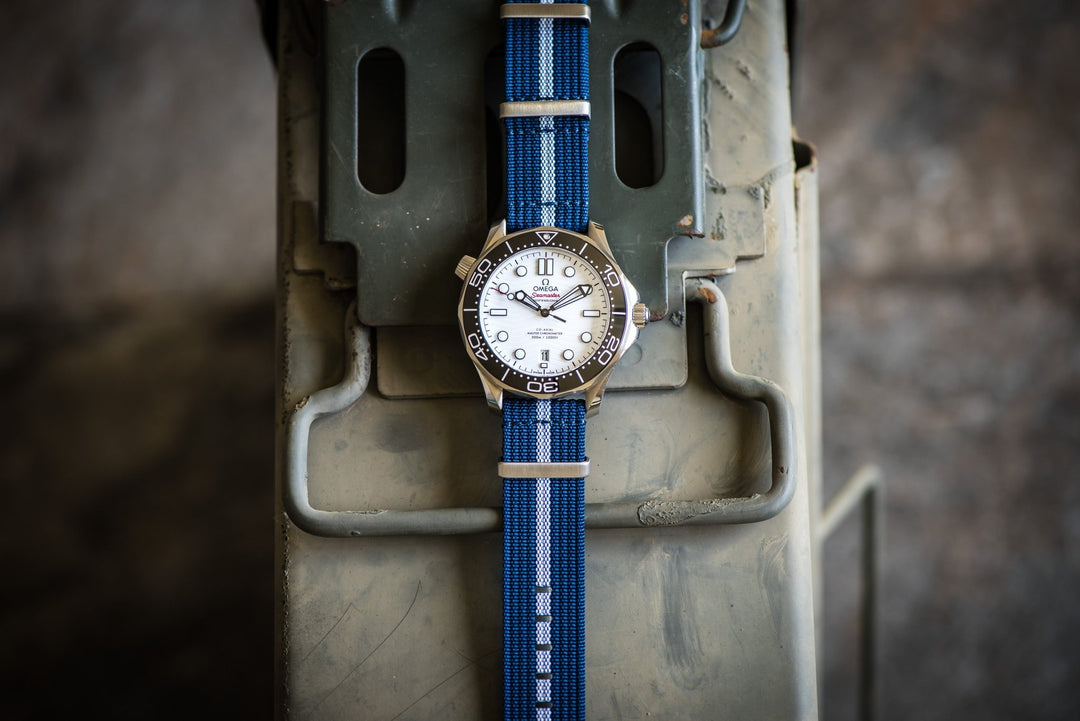 Ribbed Mako FN - Blue & White - BluShark Straps