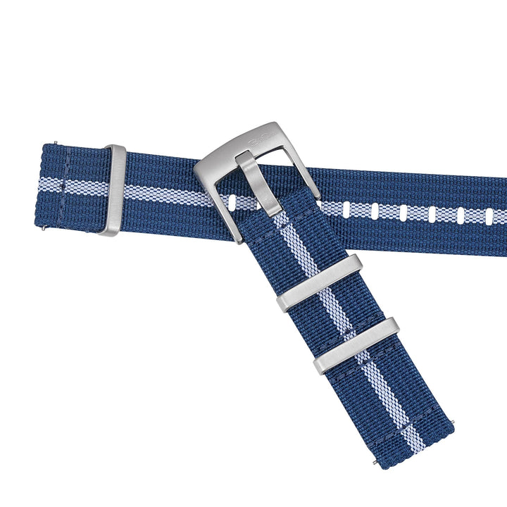 Ribbed Mako FN - Blue & White - BluShark Straps