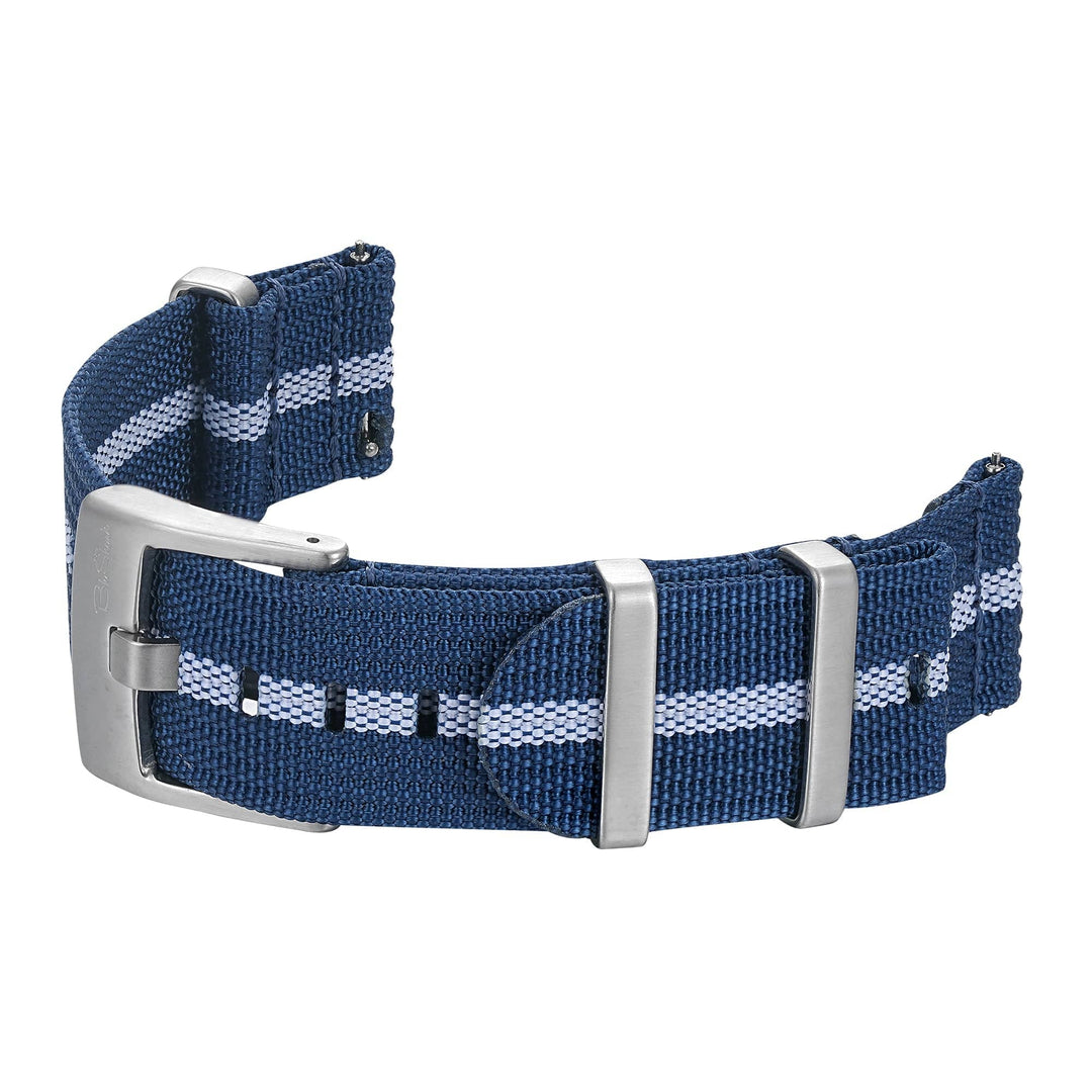 Ribbed Mako FN - Blue & White - BluShark Straps