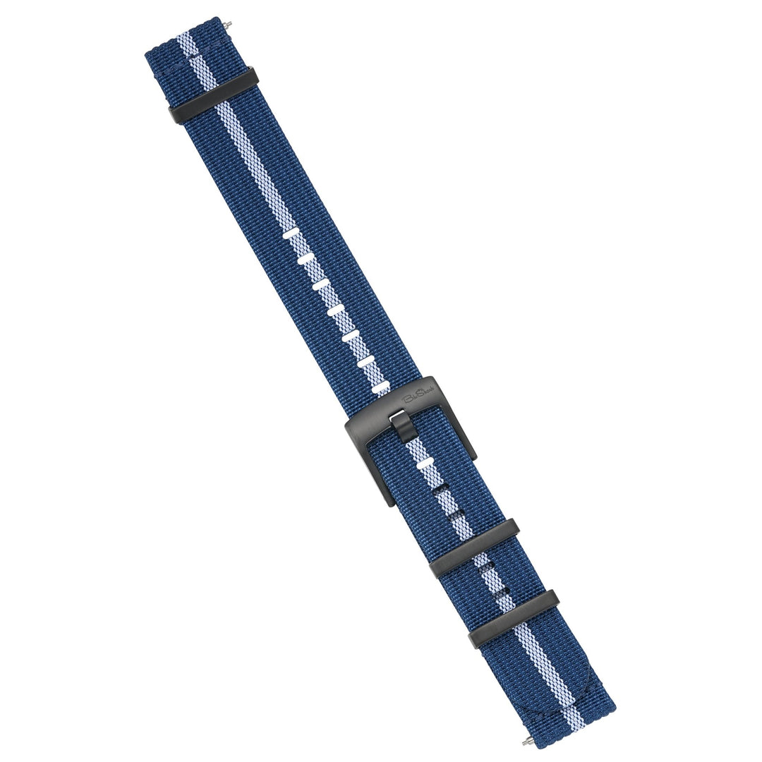 Ribbed Mako FN - Blue & White - BluShark Straps
