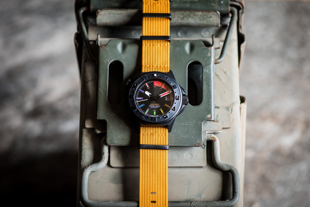Ribbed Mako FN - Mustard Yellow - BluShark Straps