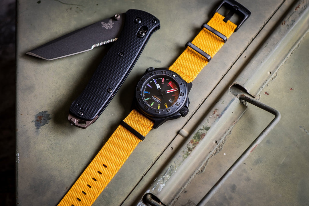 Ribbed Mako FN - Mustard Yellow - BluShark Straps
