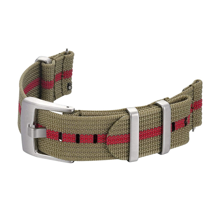 Ribbed Mako FN - Olive & Red - BluShark Straps