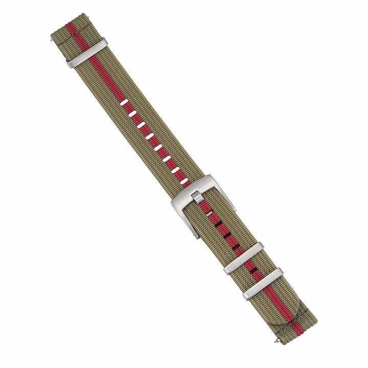 Ribbed Mako FN - Olive & Red - BluShark Straps