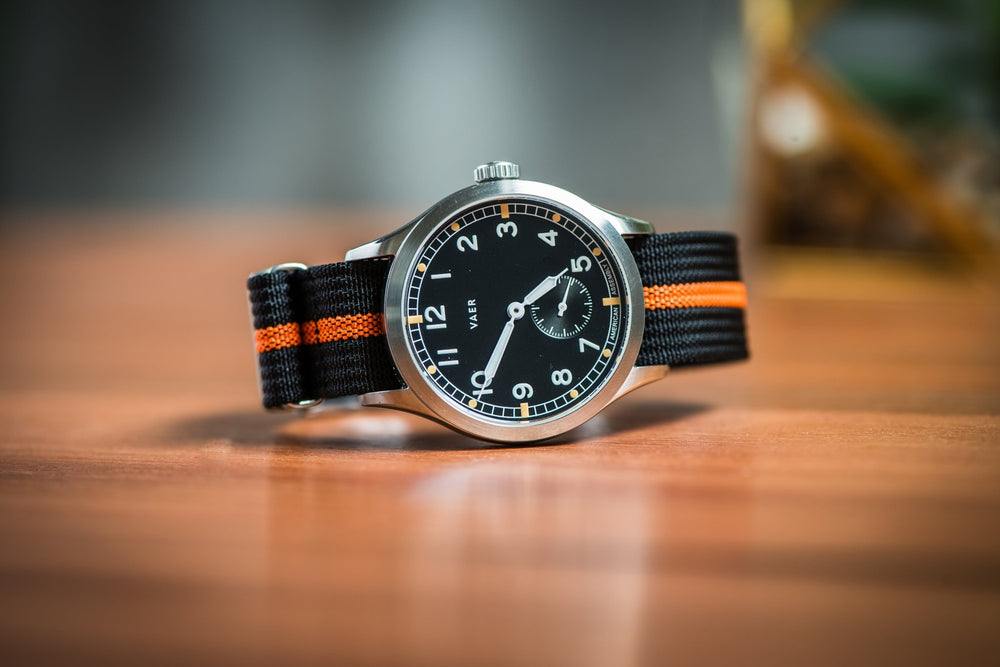 Ribbed Single - Pass - Black & Orange - BluShark Straps