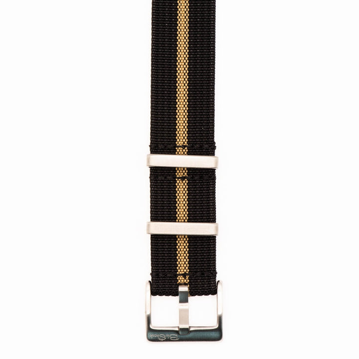 Ribbed Single - Pass - Black & Tan - BluShark Straps