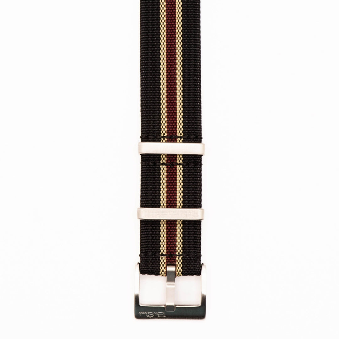 Ribbed Single - Pass - Black, Tan & Red - BluShark Straps