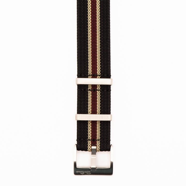 Ribbed Single - Pass - Black, Tan & Red - BluShark Straps