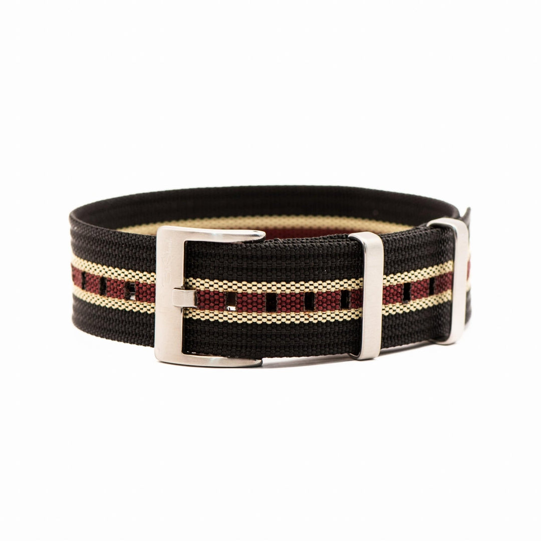 Ribbed Single - Pass - Black, Tan & Red - BluShark Straps