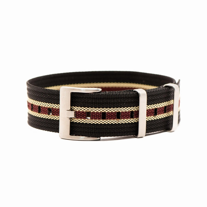 Ribbed Single - Pass - Black, Tan & Red - BluShark Straps