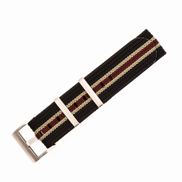 Ribbed Single - Pass - Black, Tan & Red - BluShark Straps