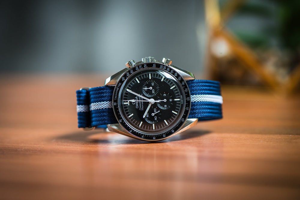 Ribbed Single - Pass - Blue & White - BluShark Straps