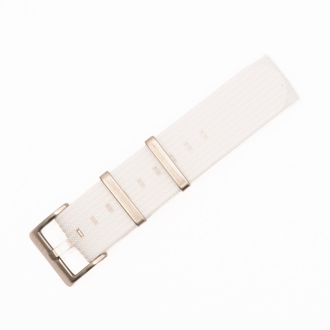 Ribbed Single - Pass - White - BluShark Straps