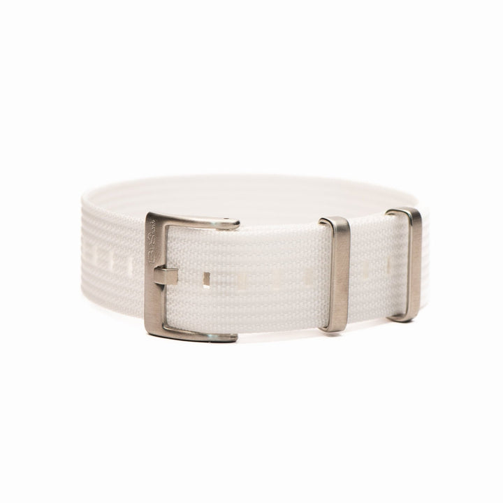 Ribbed Single - Pass - White - BluShark Straps