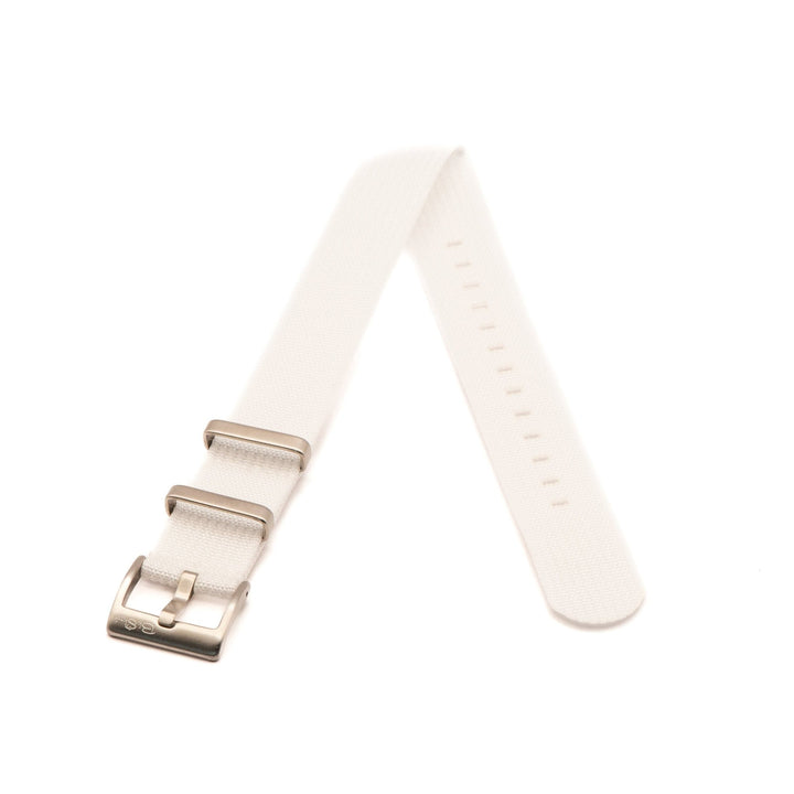 Ribbed Single - Pass - White - BluShark Straps