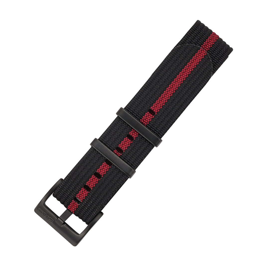 Ribbed SP - Black & Red - BluShark Straps