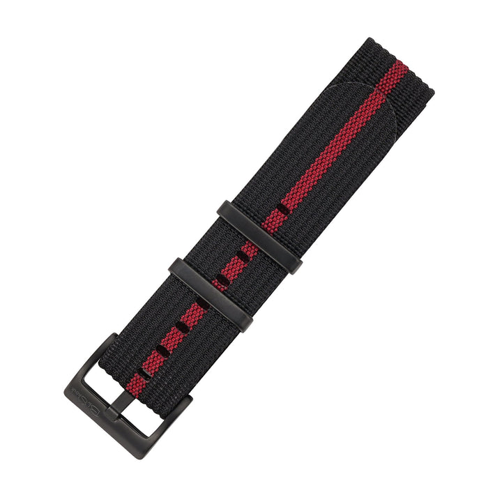 Ribbed SP - Black & Red - BluShark Straps