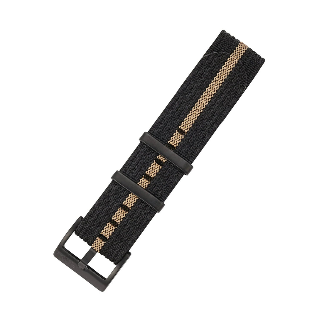Ribbed SP - Black & Tan - BluShark Straps