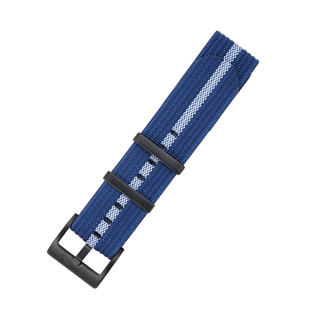 Ribbed SP - Blue & White - BluShark Straps