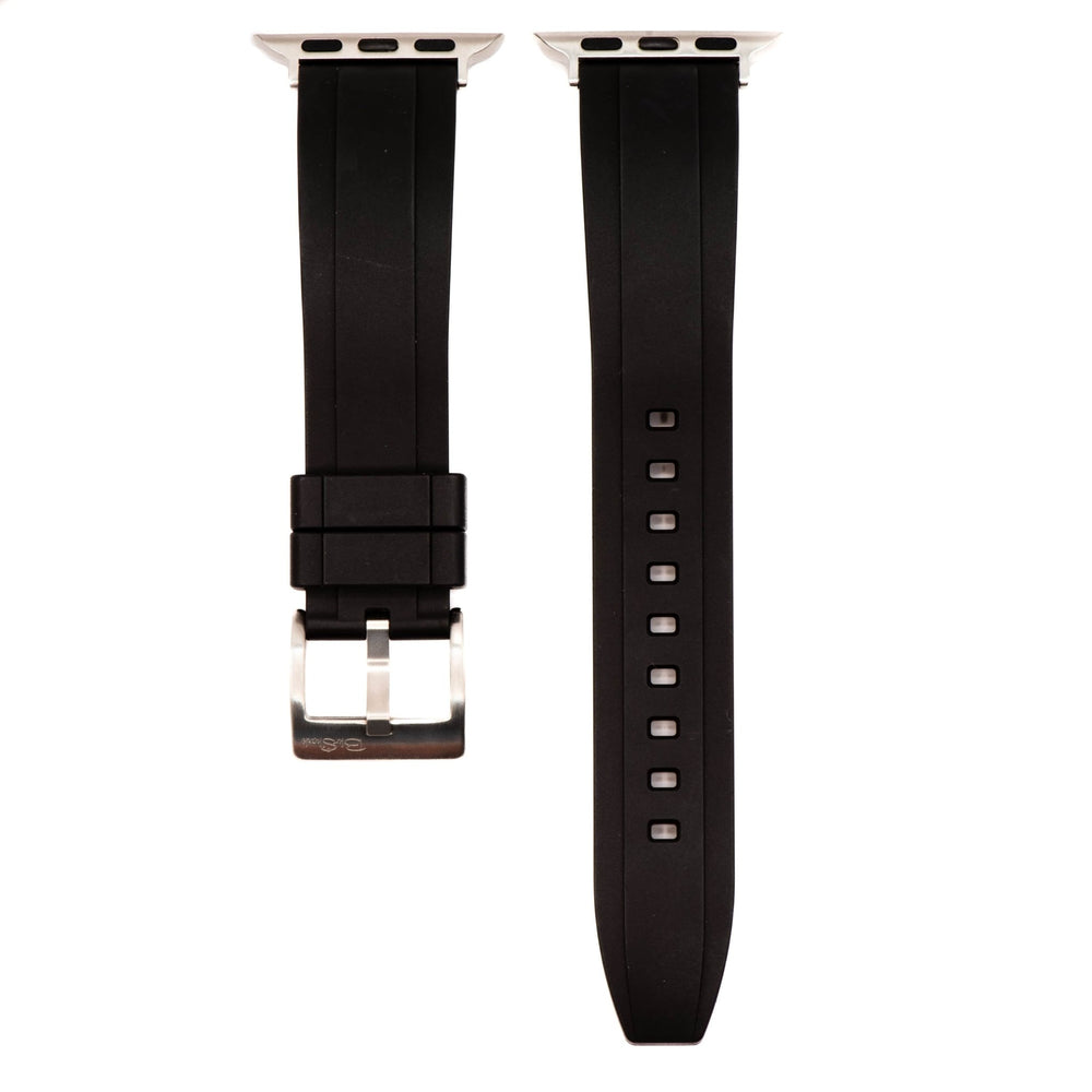 Ridge Rubber Band - For Apple Watch - Black - BluShark Straps