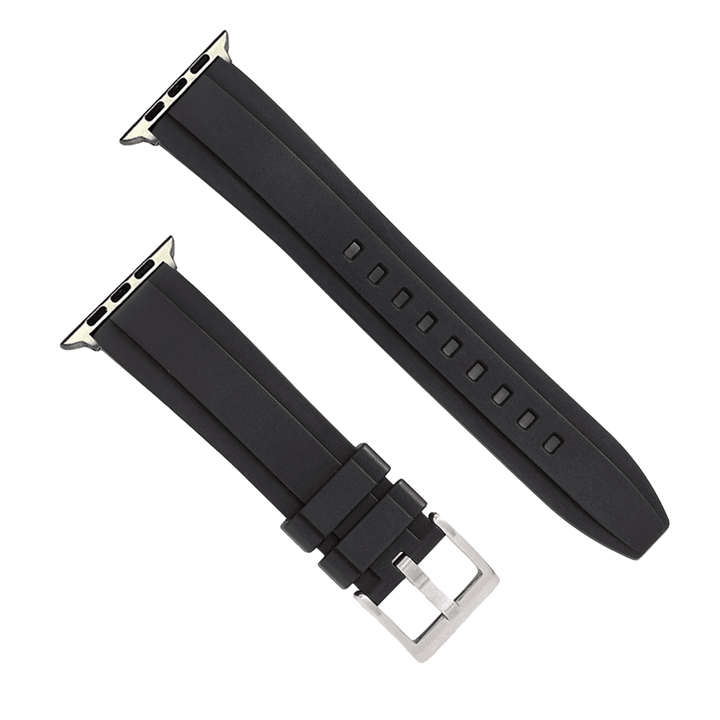 Ridge Rubber Band - For Apple Watch - Black - BluShark Straps
