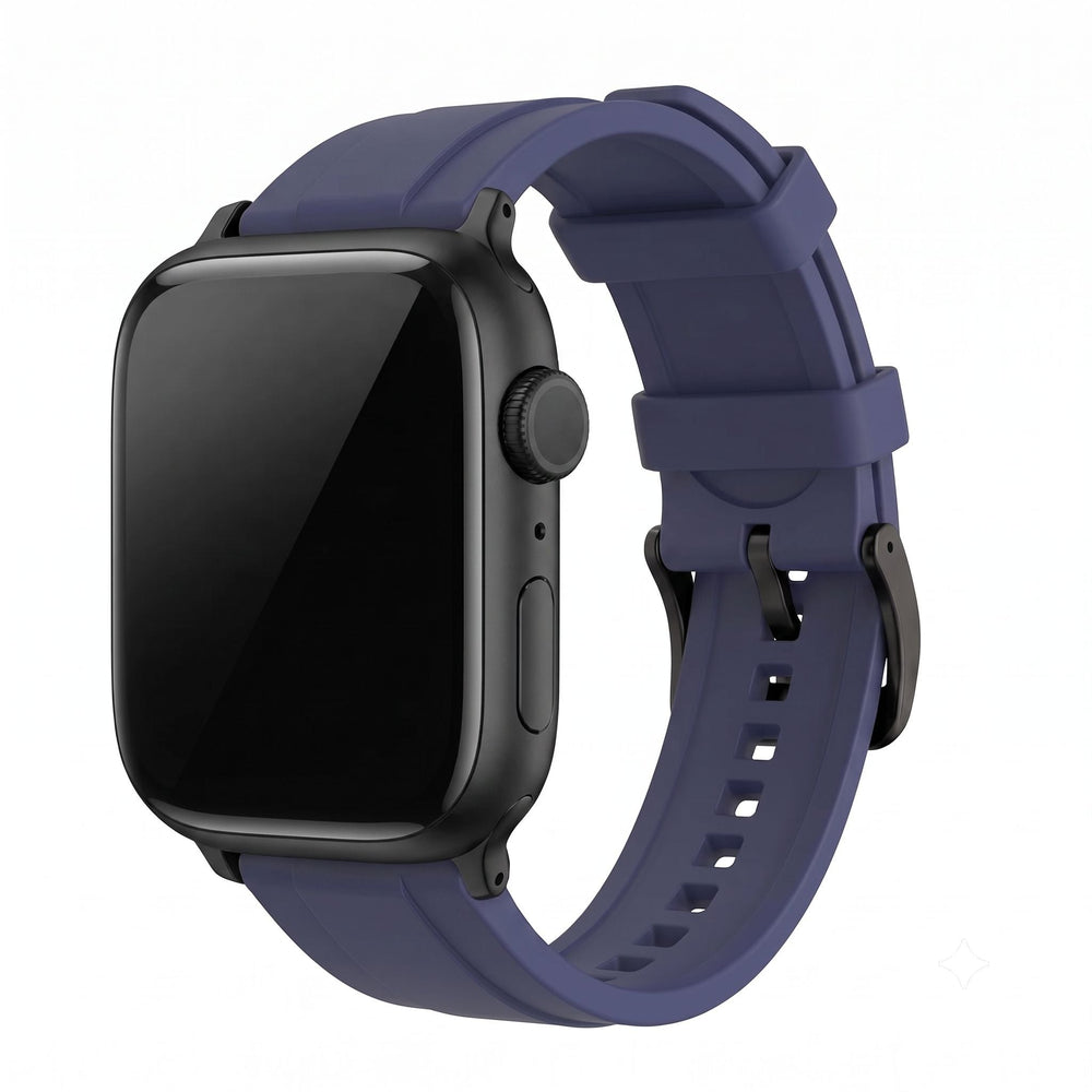 Ridge Rubber Band - For Apple Watch - Blue - BluShark Straps