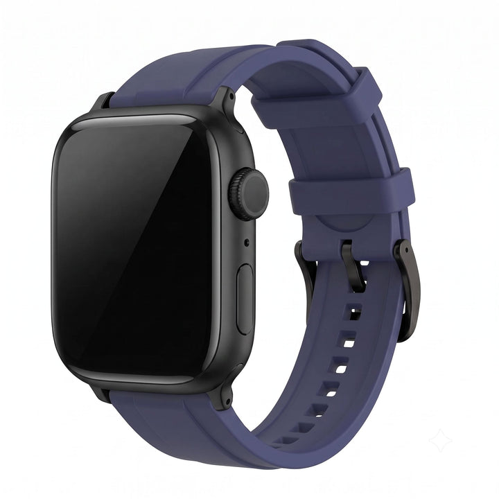 Ridge Rubber Band - For Apple Watch - Blue - BluShark Straps