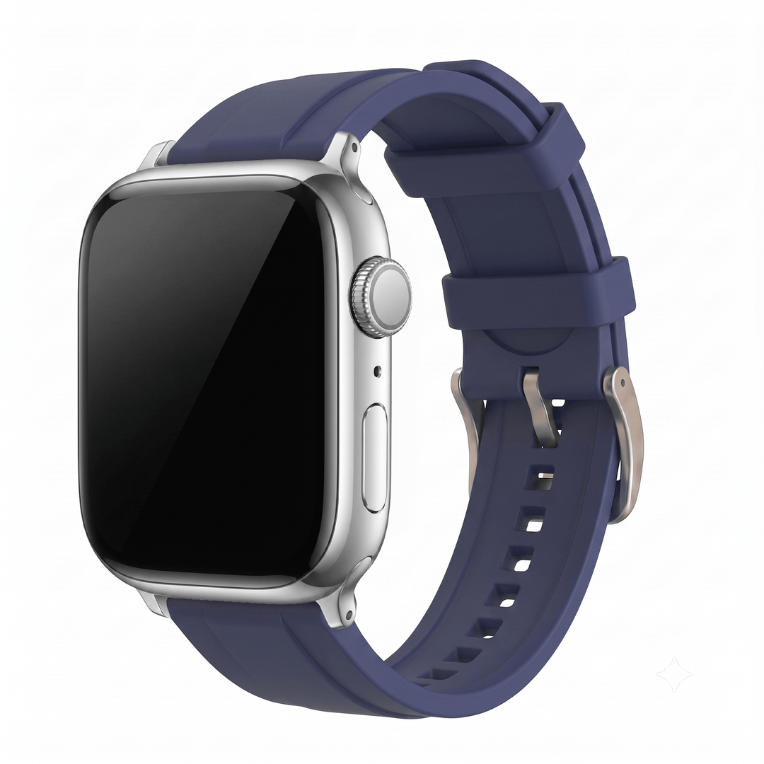 Ridge Rubber Band - For Apple Watch - Blue - BluShark Straps
