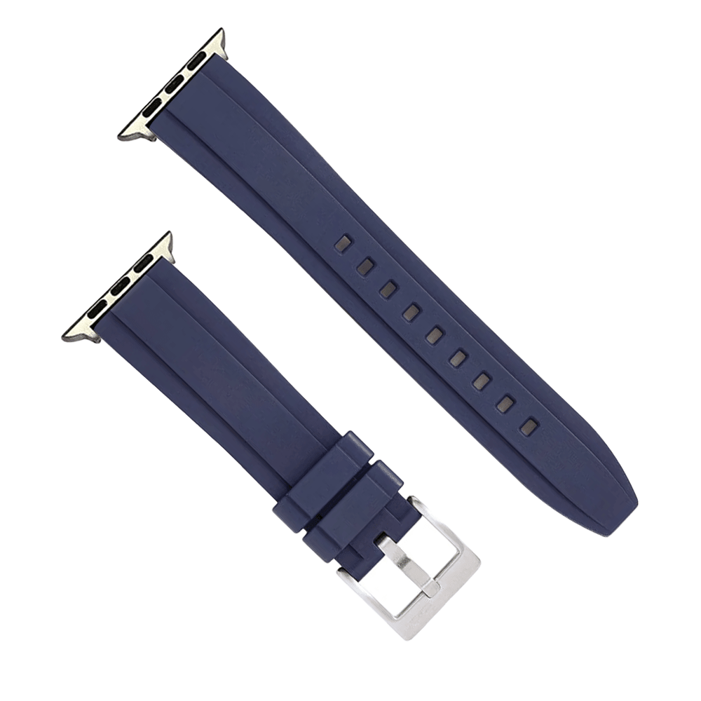 Ridge Rubber Band - For Apple Watch - Blue - BluShark Straps
