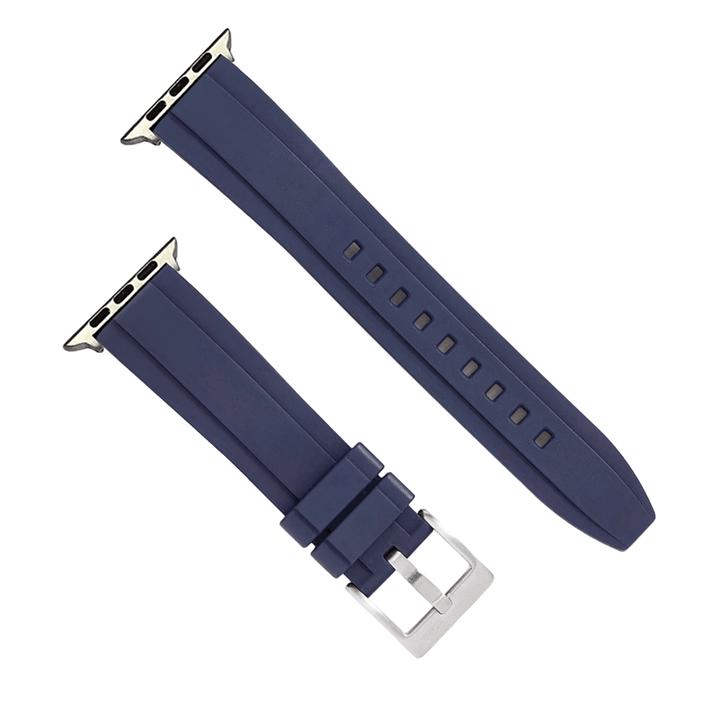 Ridge Rubber Band - For Apple Watch - Blue - BluShark Straps