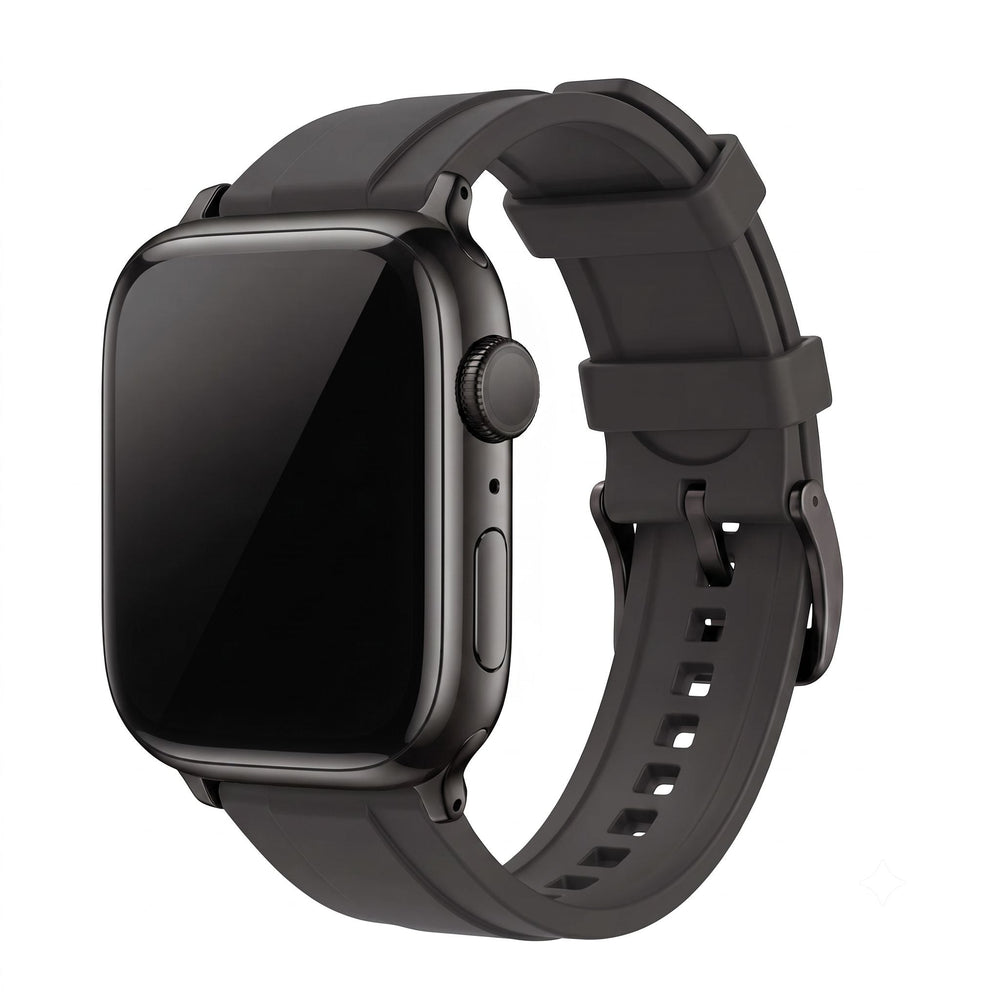 Ridge Rubber Band - For Apple Watch - Graphite - BluShark Straps