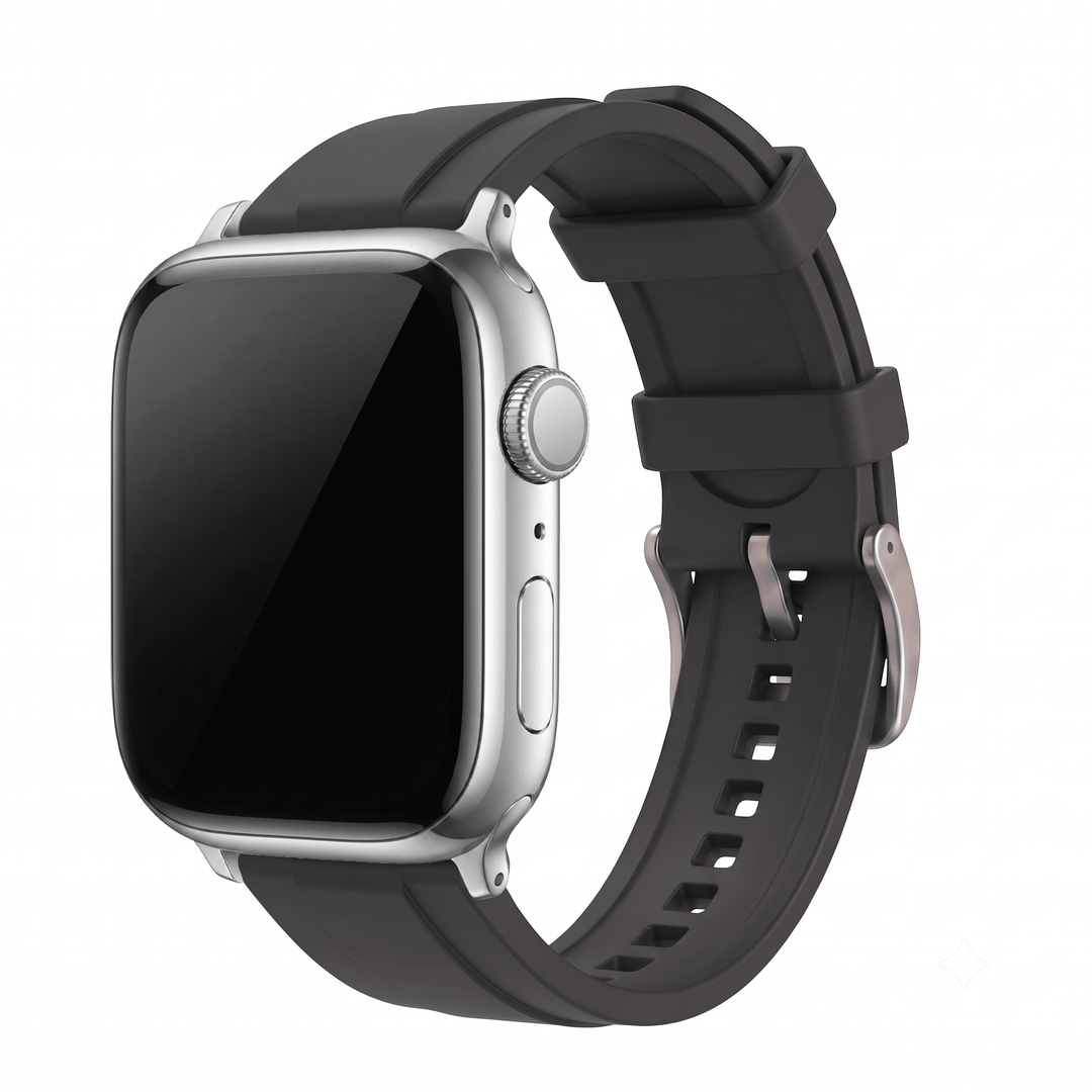 Ridge Rubber Band - For Apple Watch - Graphite - BluShark Straps