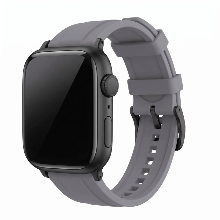 Ridge Rubber Band - For Apple Watch - Gray - BluShark Straps