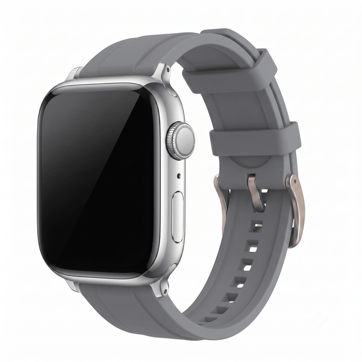 Ridge Rubber Band - For Apple Watch - Gray - BluShark Straps