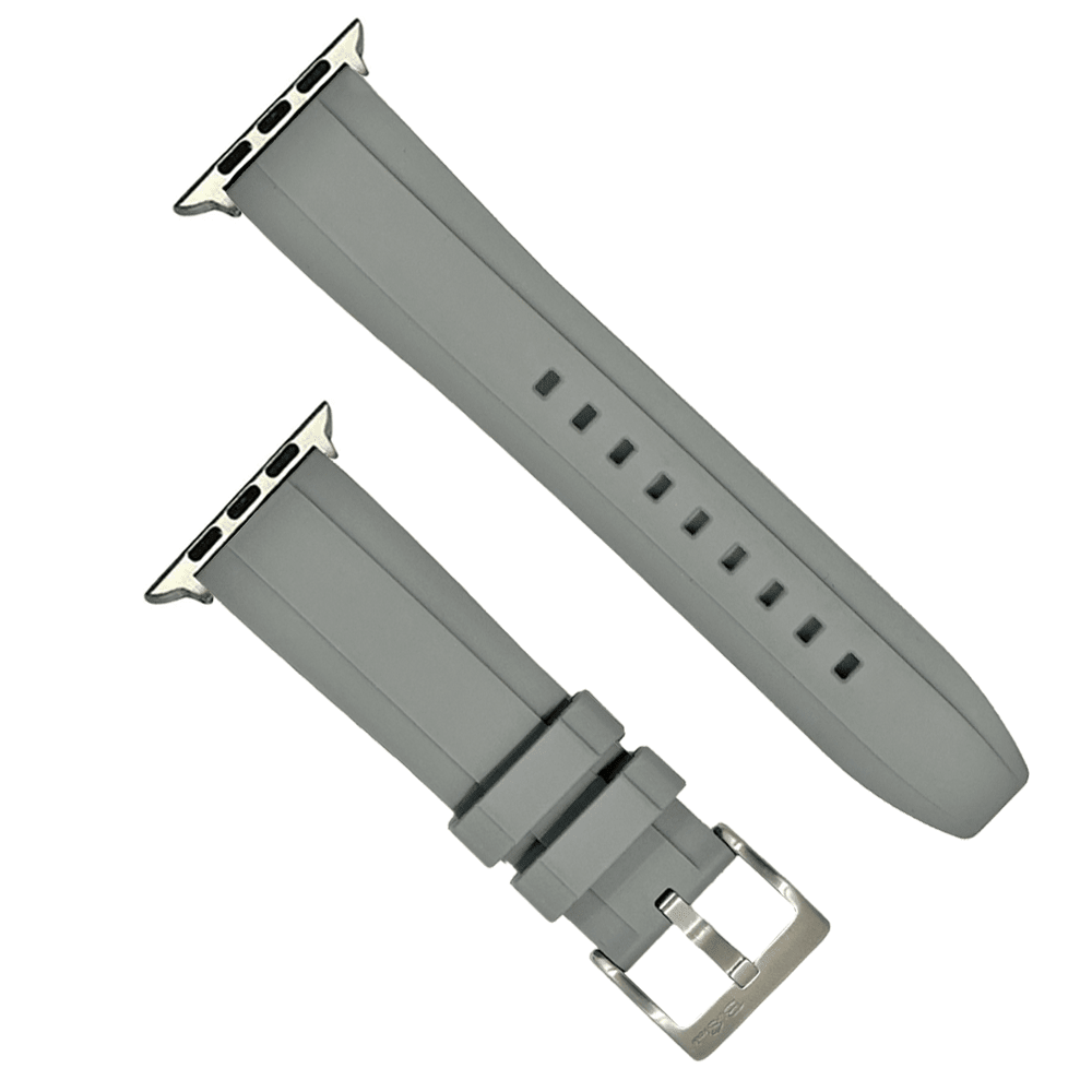 Ridge Rubber Band - For Apple Watch - Gray - BluShark Straps