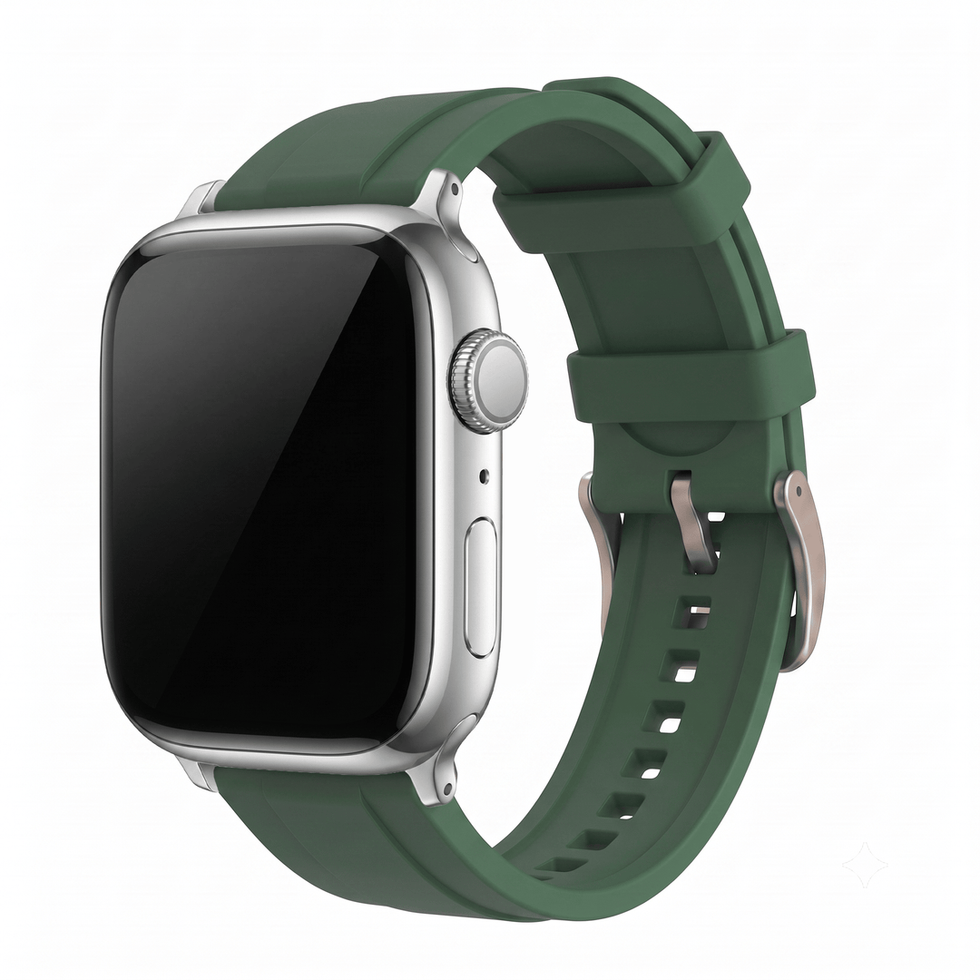 Ridge Rubber Band - For Apple Watch - Green - BluShark Straps