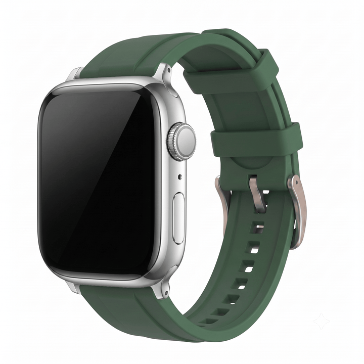 Ridge Rubber Band - For Apple Watch - Green - BluShark Straps
